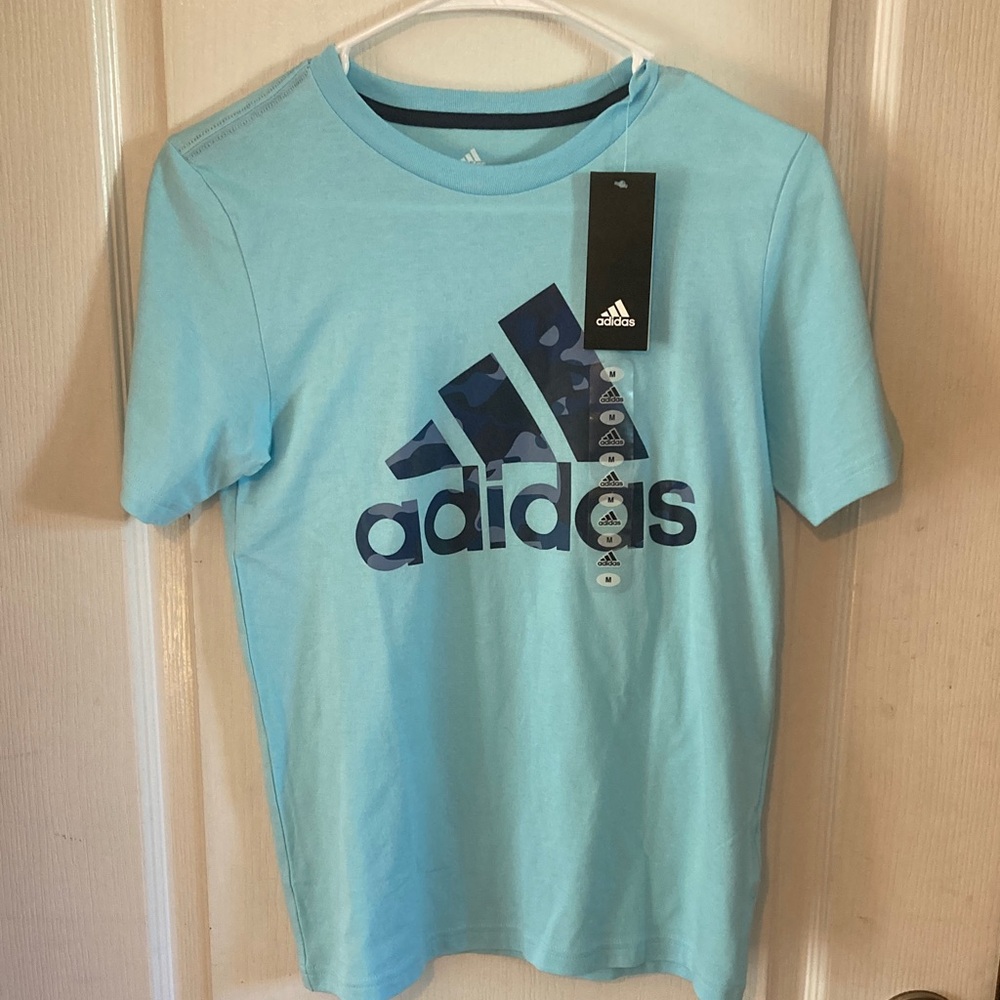 Adidas Kids Sky Blue Logo Tee